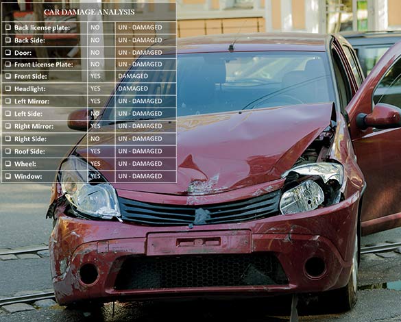 Can insurers inspect damaged car parts using only image data?