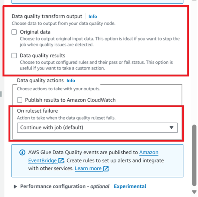 Configuring Job Output Parameters - Glue Studio