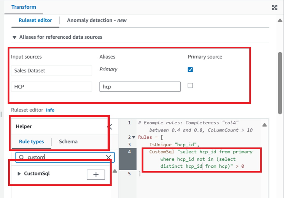 CustomSQL - Glue Studio