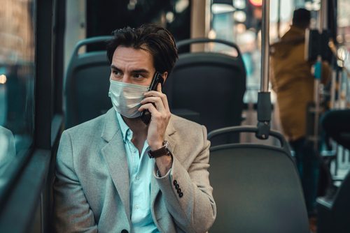 Depressing,Scene,Of,A,Young,Man,Wearing,A,Surgical,Mask